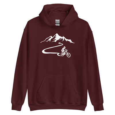 Berge - Mountainbike - (M) (13) - Unisex Hoodie xxx yyy zzz Maroon