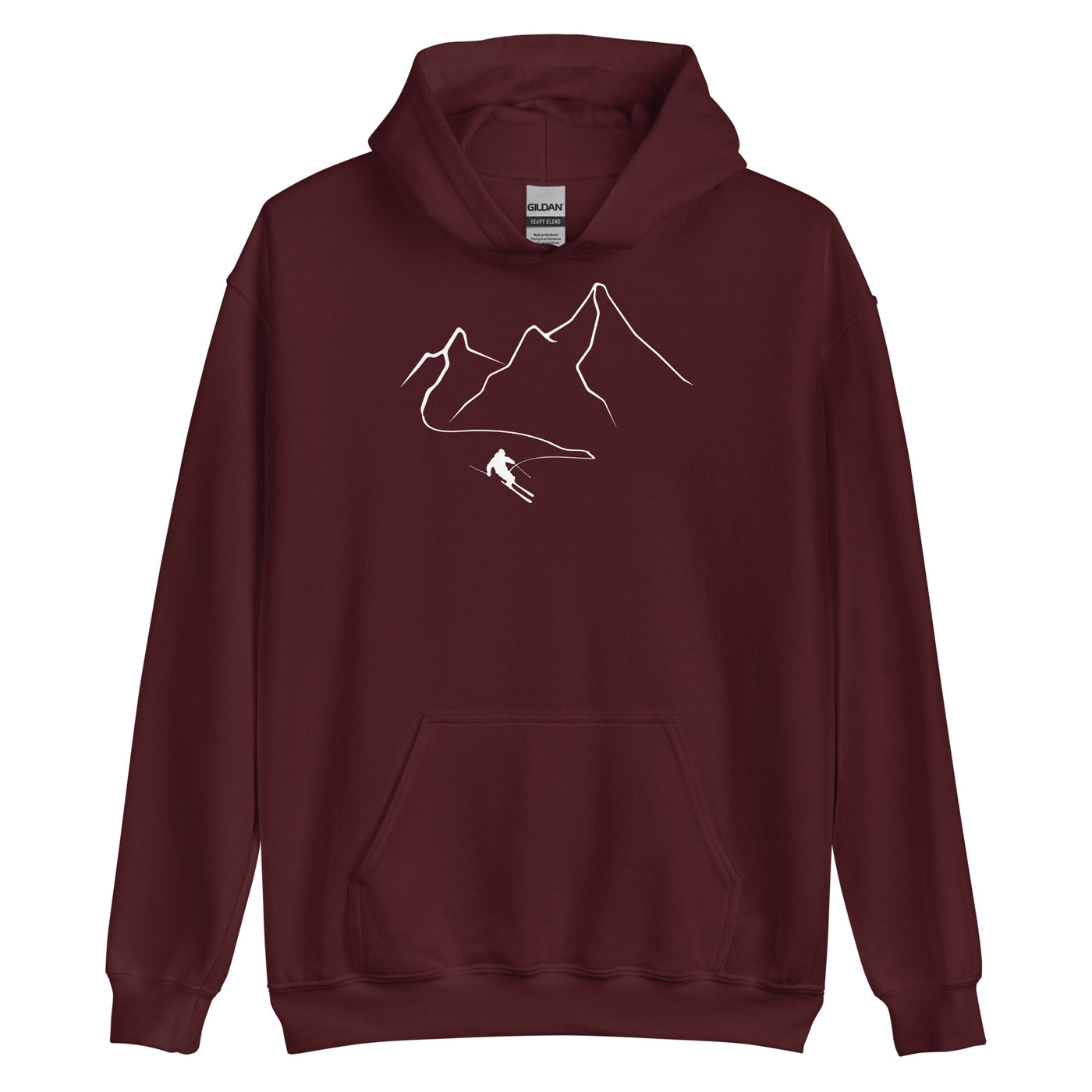 Berge - Skifahren - (32) - Unisex Hoodie klettern ski xxx yyy zzz Maroon