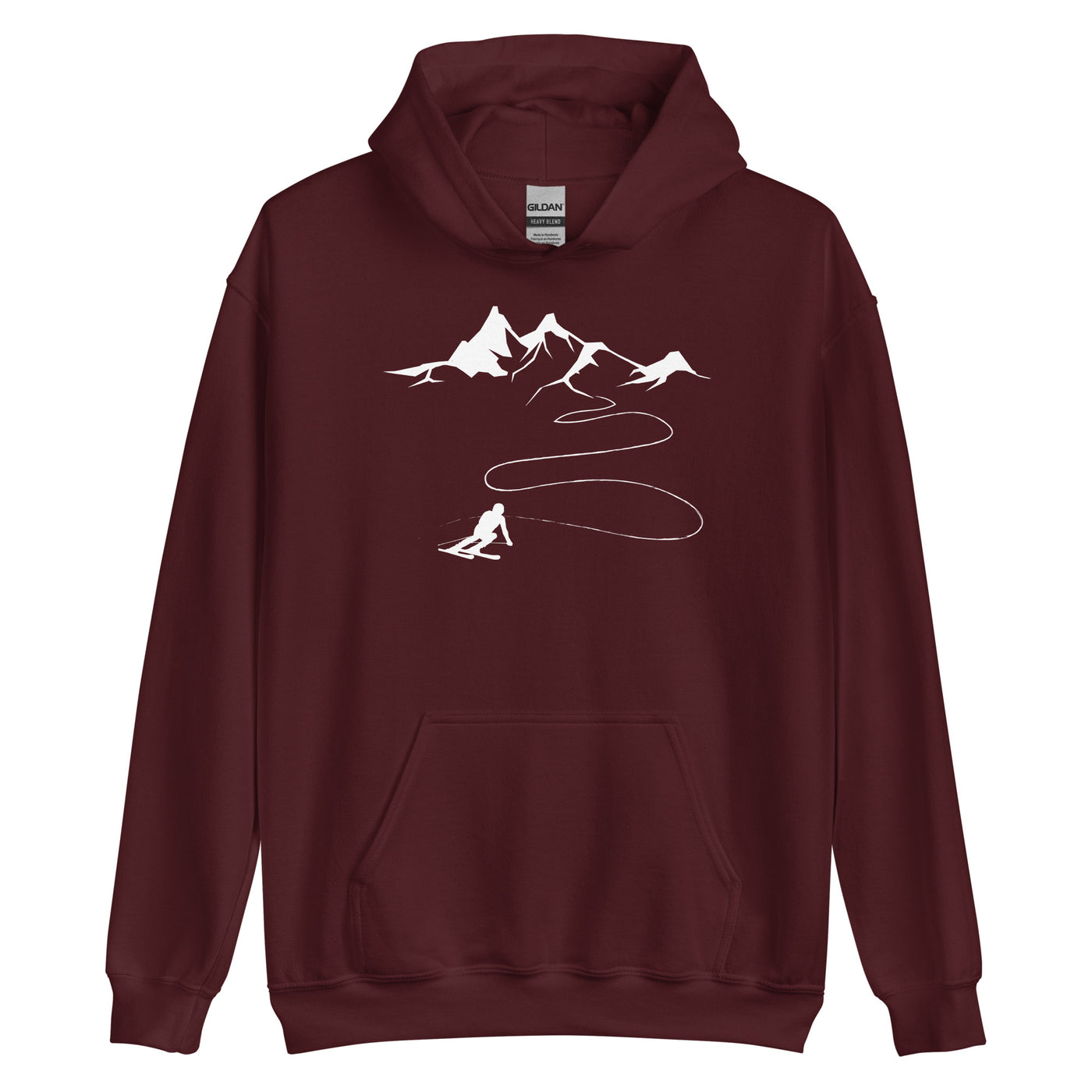 Berge - Skifahren - Unisex Hoodie klettern ski xxx yyy zzz Maroon