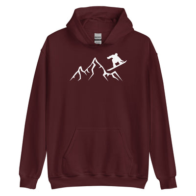 Berge - Snowboarding - (24) - Unisex Hoodie snowboarden xxx yyy zzz Maroon