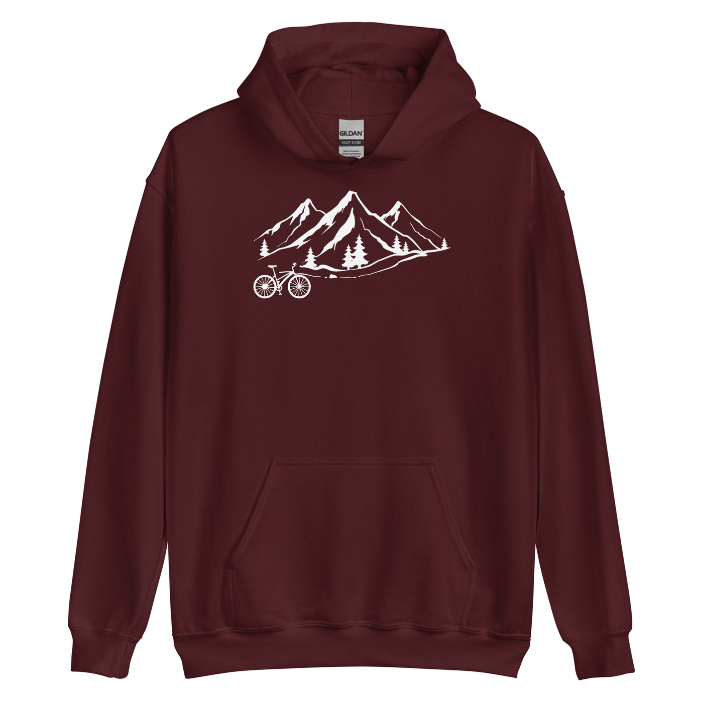 Berge 1 und Fahrrad - Unisex Hoodie fahrrad xxx yyy zzz Maroon