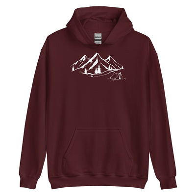 Berge 1 und Camping - Unisex Hoodie camping xxx yyy zzz Maroon