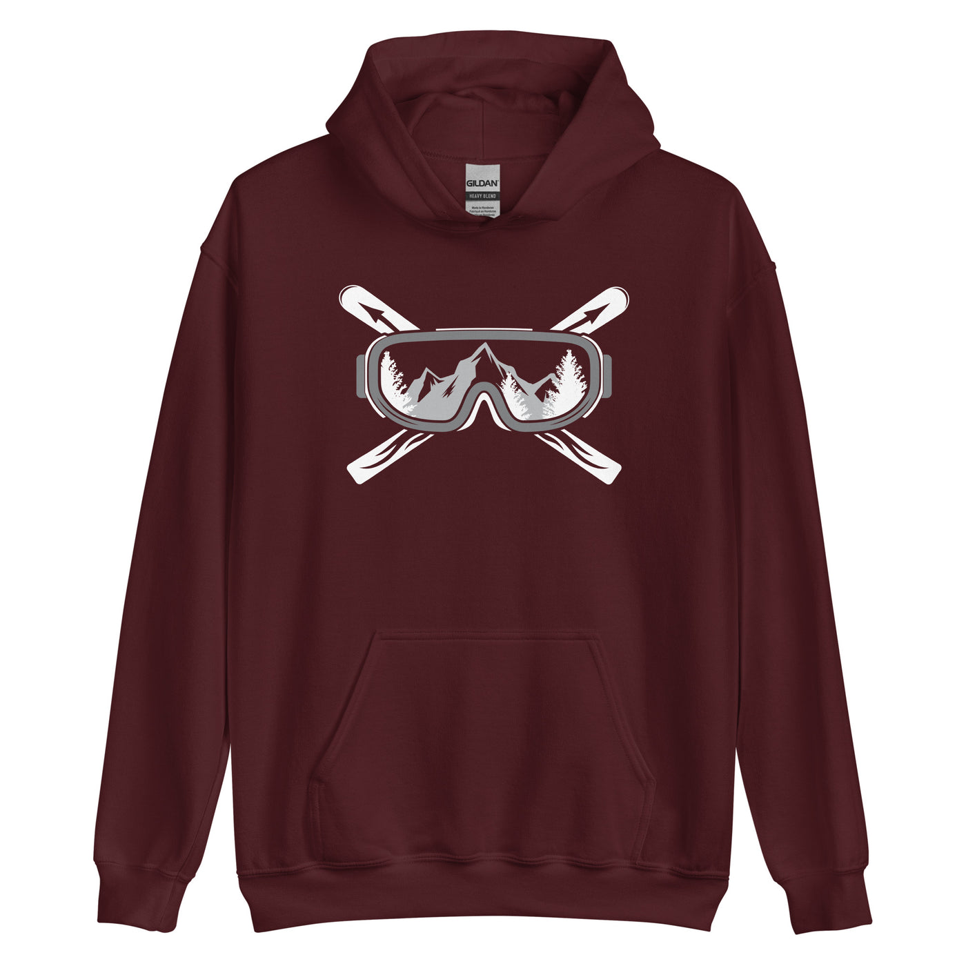 Berge Skier - Unisex Hoodie klettern ski xxx yyy zzz Maroon