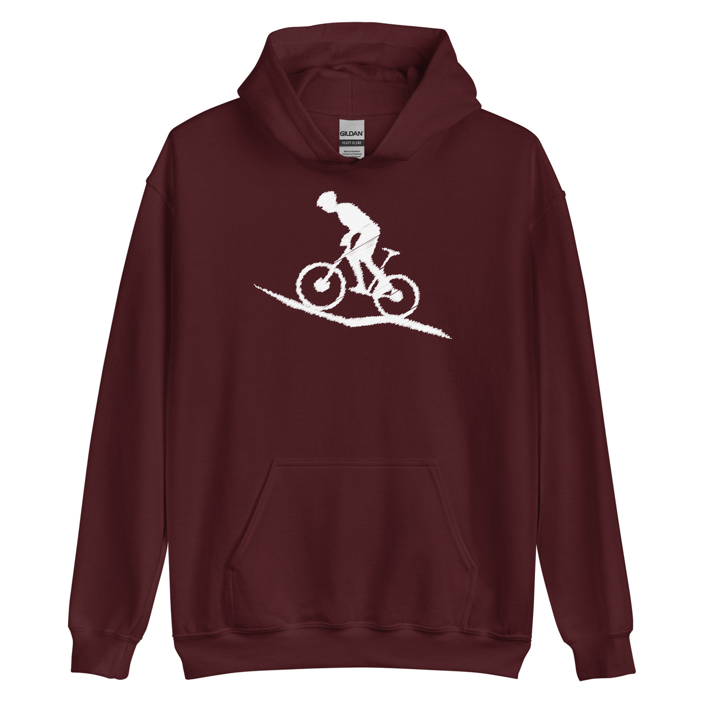 Mountainbike - (M) - Unisex Hoodie xxx yyy zzz Maroon