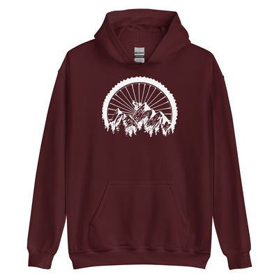 Mountainbike Geometrisch - (M) - Unisex Hoodie xxx yyy zzz Maroon