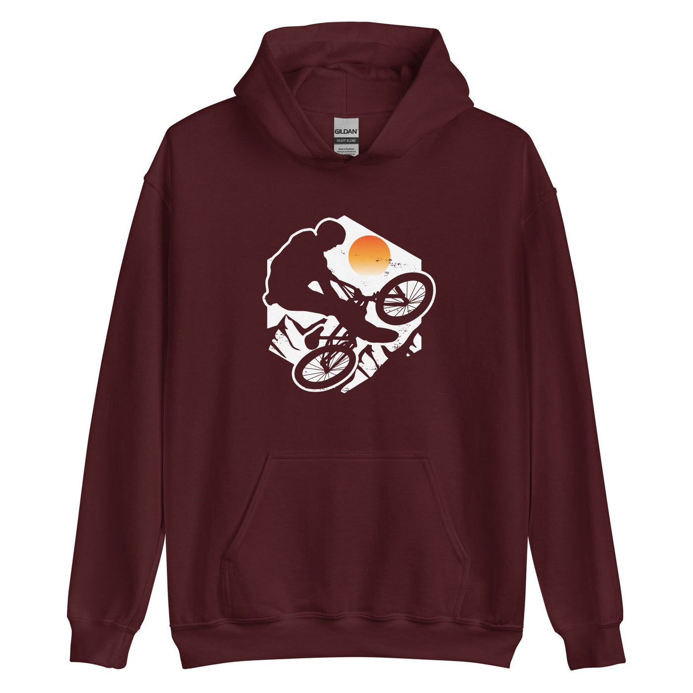 Mountainbike Jump - (M) - Unisex Hoodie xxx yyy zzz Maroon