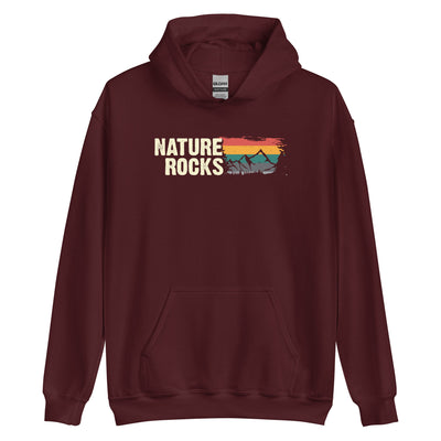 Nature Felsens - Unisex Hoodie berge camping wandern xxx yyy zzz Maroon