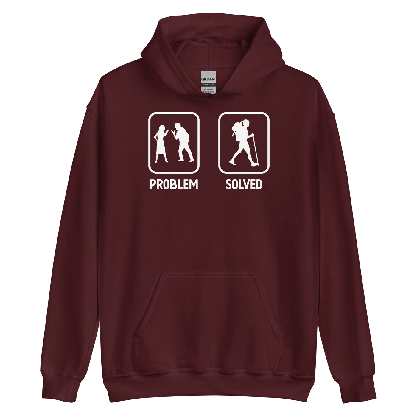 Problem Solved - Frau Wandern - Unisex Hoodie wandern xxx yyy zzz Maroon