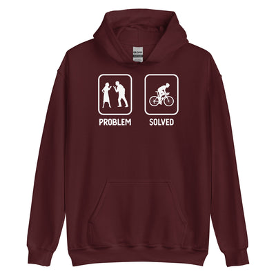 Problem Solved - Mann Radfahren - Unisex Hoodie fahrrad xxx yyy zzz Maroon