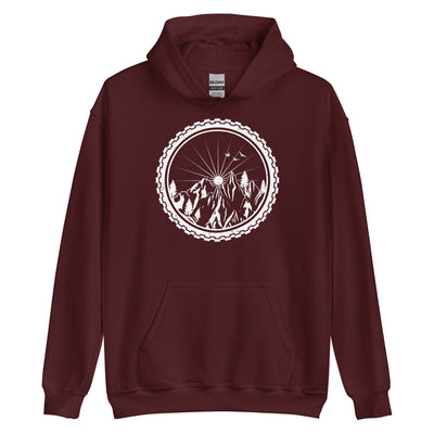 Rad mit Bergen drinnen - Unisex Hoodie fahrrad xxx yyy zzz Maroon