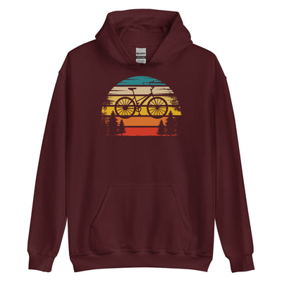 Retro Sonne und Fahrrad - Unisex Hoodie fahrrad xxx yyy zzz Maroon