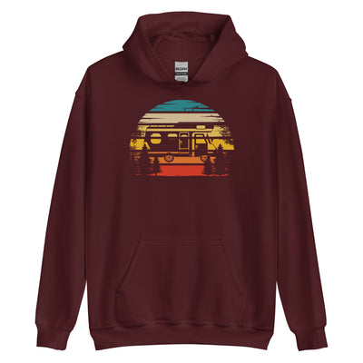 Retro Sonne und Camping - Unisex Hoodie camping xxx yyy zzz Maroon