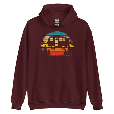 Retro Sonne und Camping - Unisex Hoodie camping xxx yyy zzz Maroon