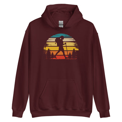 Retro Sonne und Wandern - Unisex Hoodie wandern xxx yyy zzz Maroon