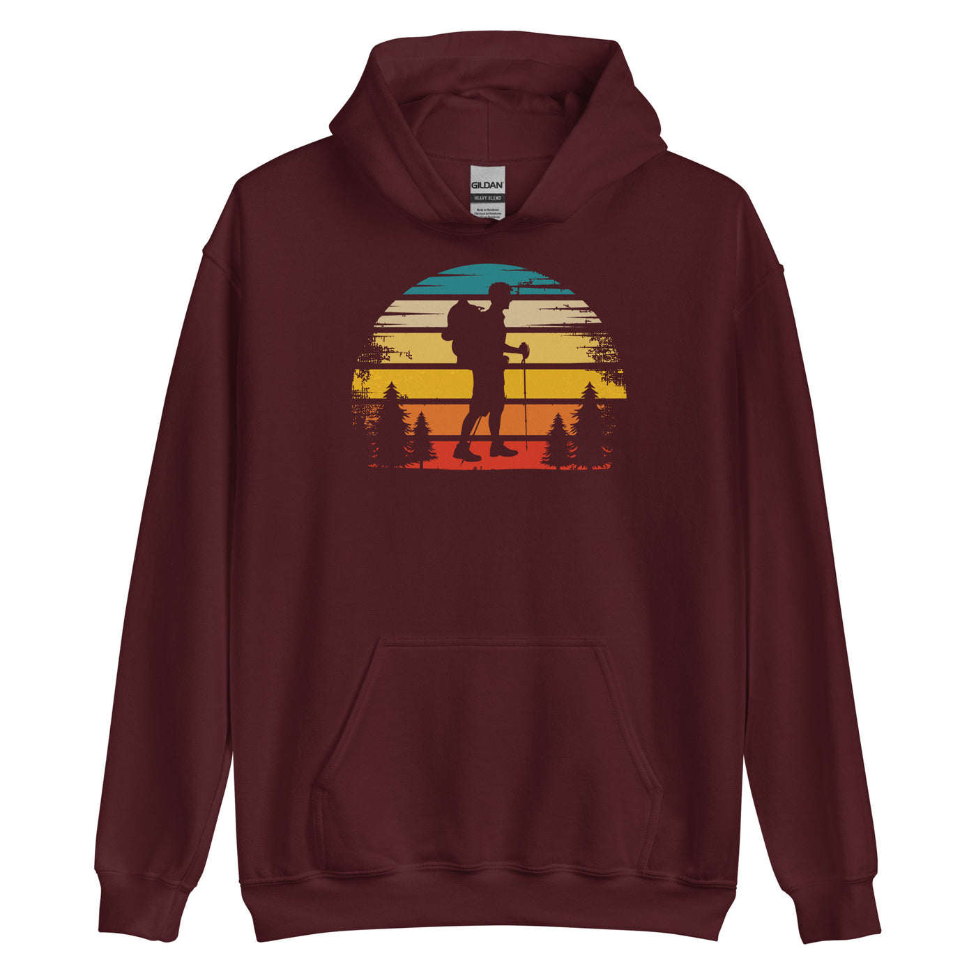 Retro Sonne und Wandern - Unisex Hoodie wandern xxx yyy zzz Maroon