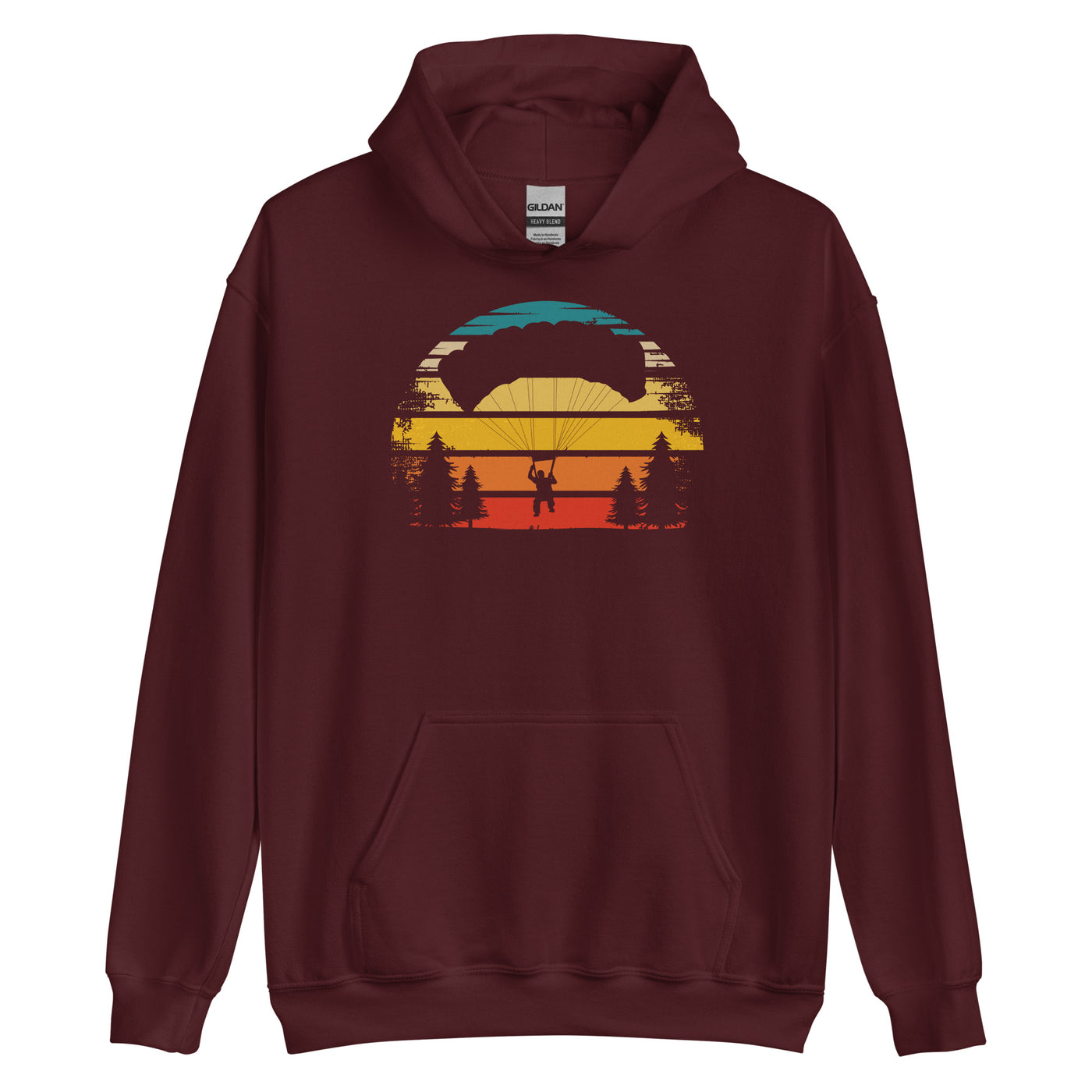 Retro Sonne und Paragleiten - Unisex Hoodie berge xxx yyy zzz Maroon