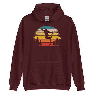 Retro Sonne und Skifahren - Unisex Hoodie klettern ski xxx yyy zzz Maroon