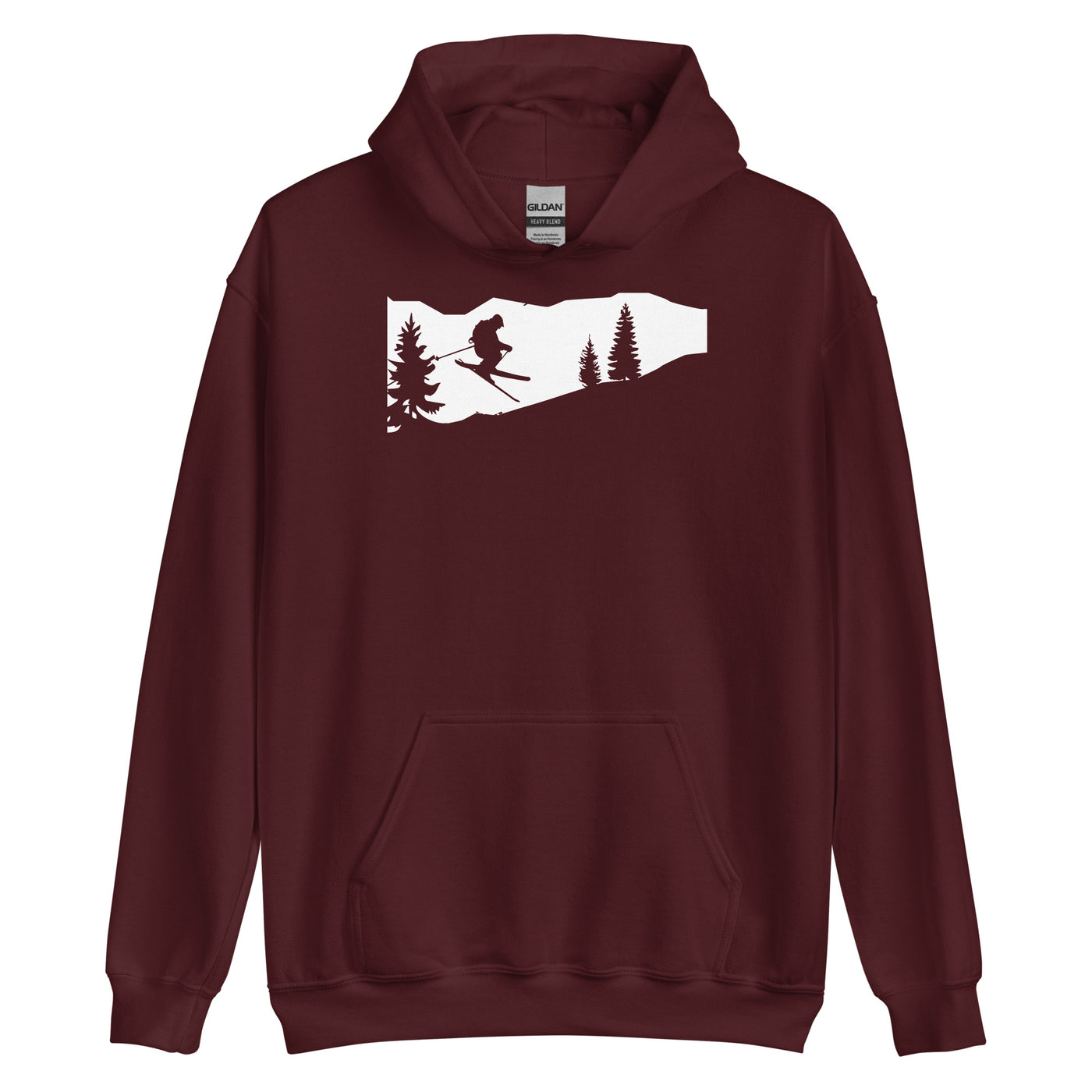 Skifahren - (51) - Unisex Hoodie klettern ski xxx yyy zzz Maroon