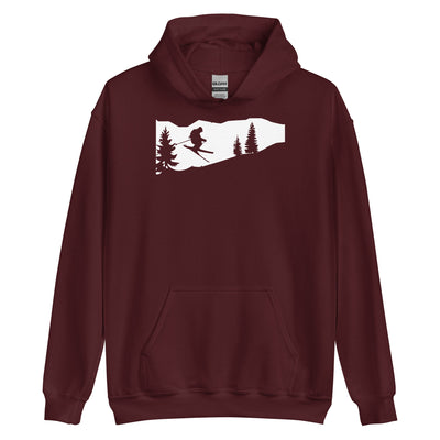 Skifahren - (51) - Unisex Hoodie klettern ski xxx yyy zzz Maroon