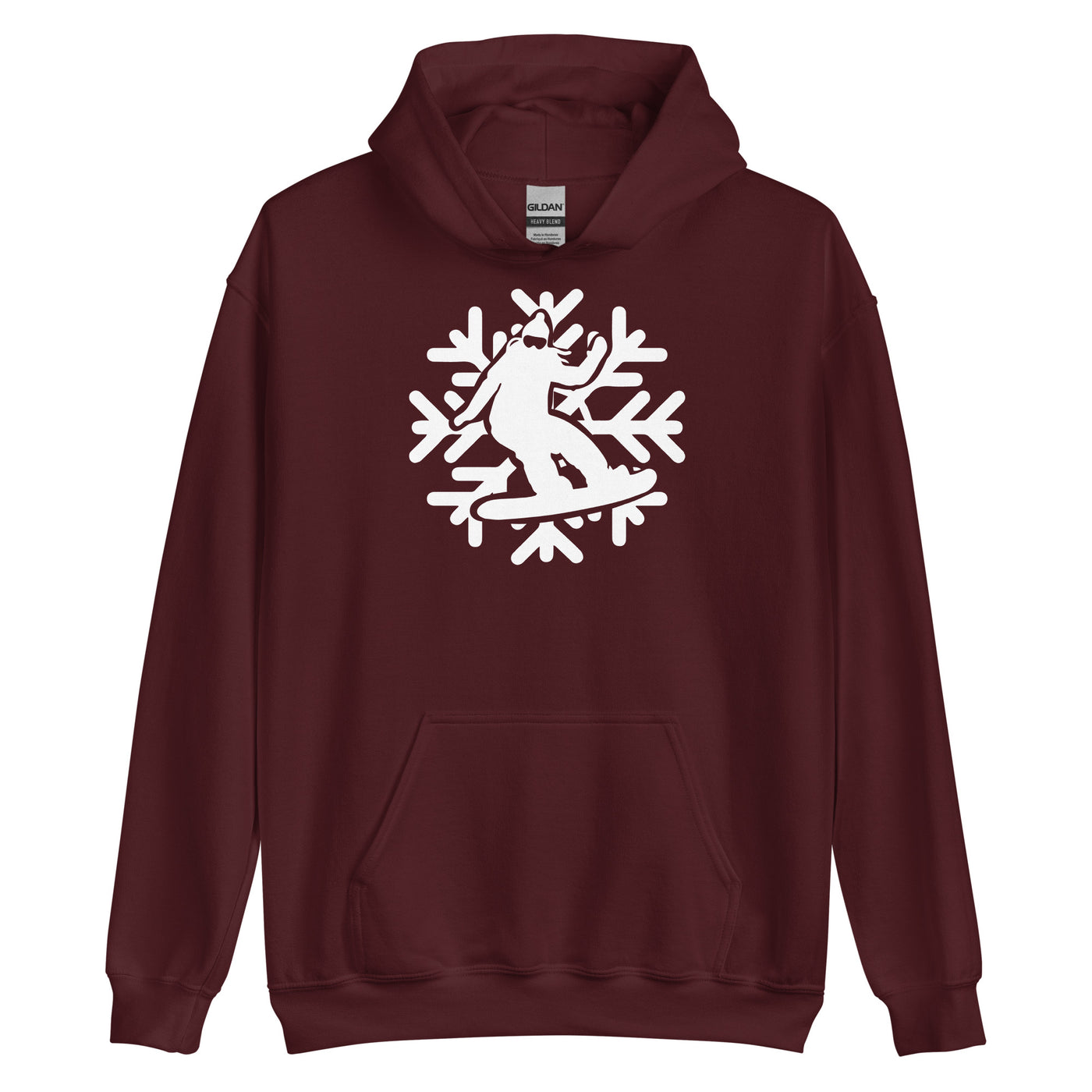 Snowflake - Snowboarding - Unisex Hoodie snowboarden xxx yyy zzz Maroon