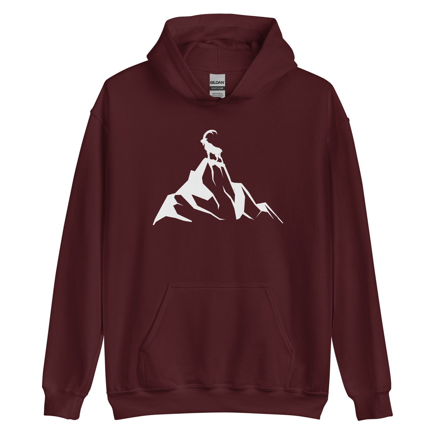 Steinbock am Berg - Unisex Hoodie berge wandern xxx yyy zzz Maroon