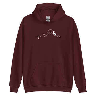 Steinbock und Berg - Unisex Hoodie berge wandern xxx yyy zzz Maroon