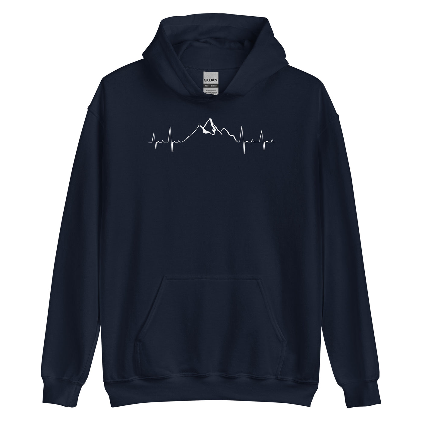 Herzschlag Berge - Unisex Hoodie berge klettern wandern Navy