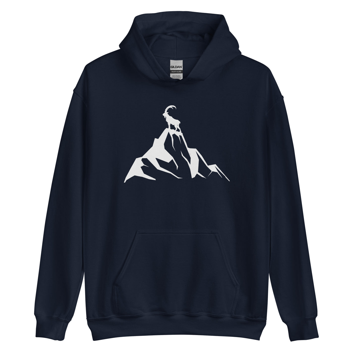 Steinbock Am Berg - Unisex Hoodie berge wandern Navy