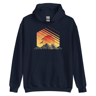 Sonnenaufgang Alpen - Unisex Hoodie berge Navy