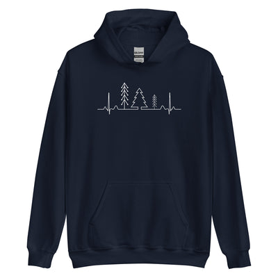 Herzschlag Wald - Unisex Hoodie camping Navy