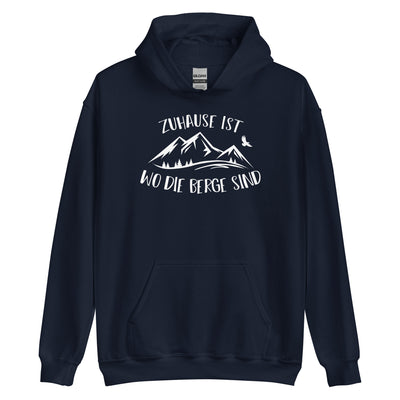 Zuhause Ist Wo Die Berge Sind - Unisex Hoodie berge Navy