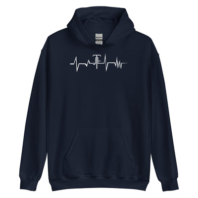 Heartbeat - Cycle - Unisex Hoodie fahrrad Navy