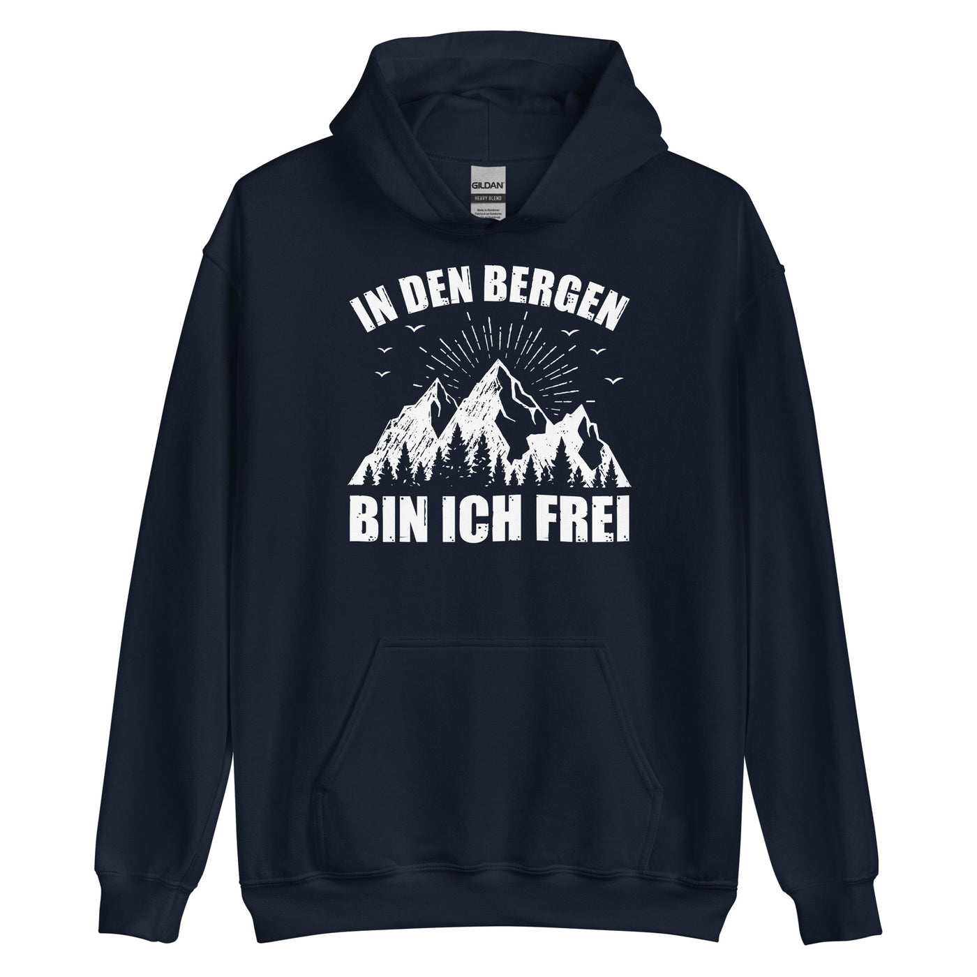 In Den Bergen Bin Ich Frei - Unisex Hoodie berge xxx yyy zzz Navy