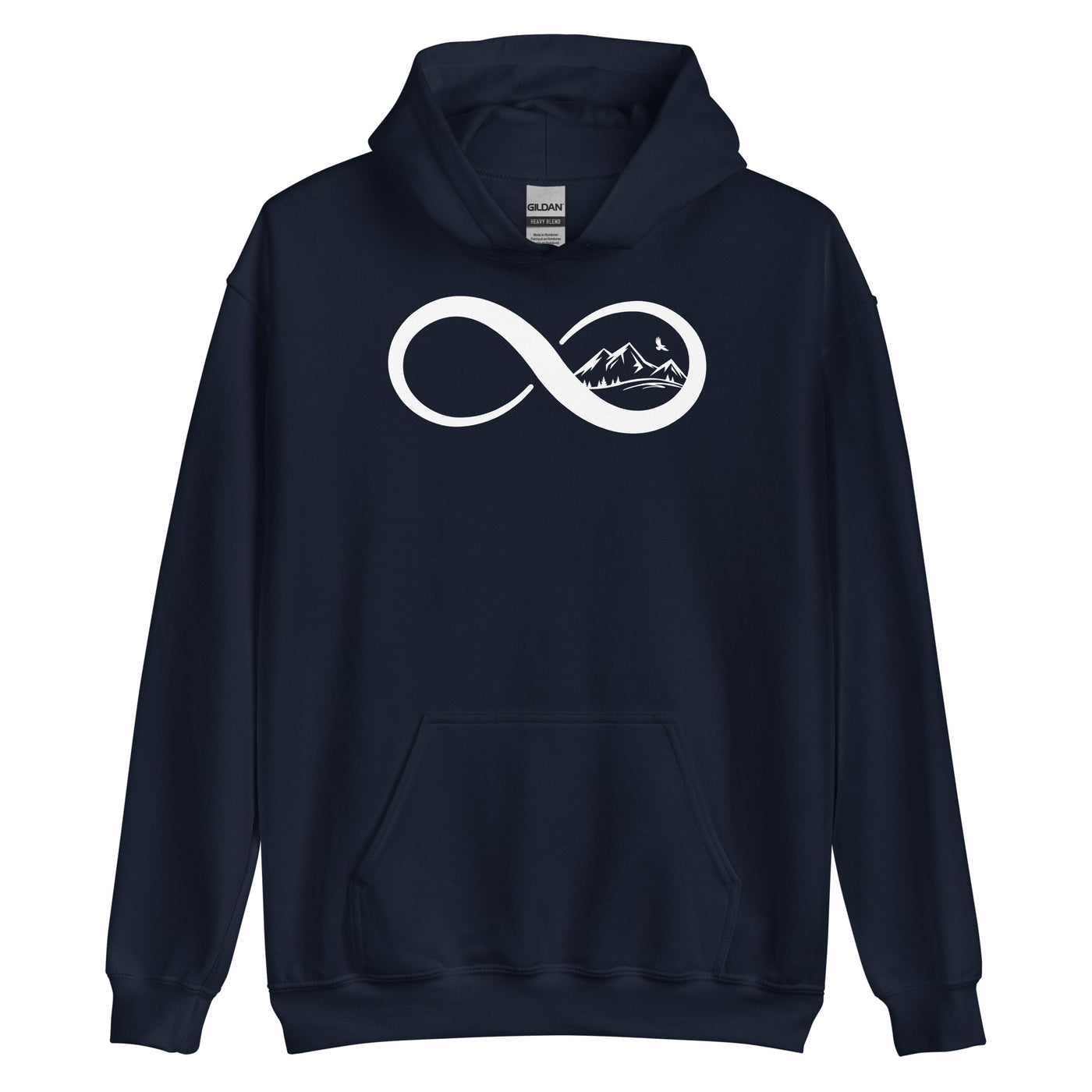 Infinity and Mountain - Unisex Hoodie berge xxx yyy zzz Navy