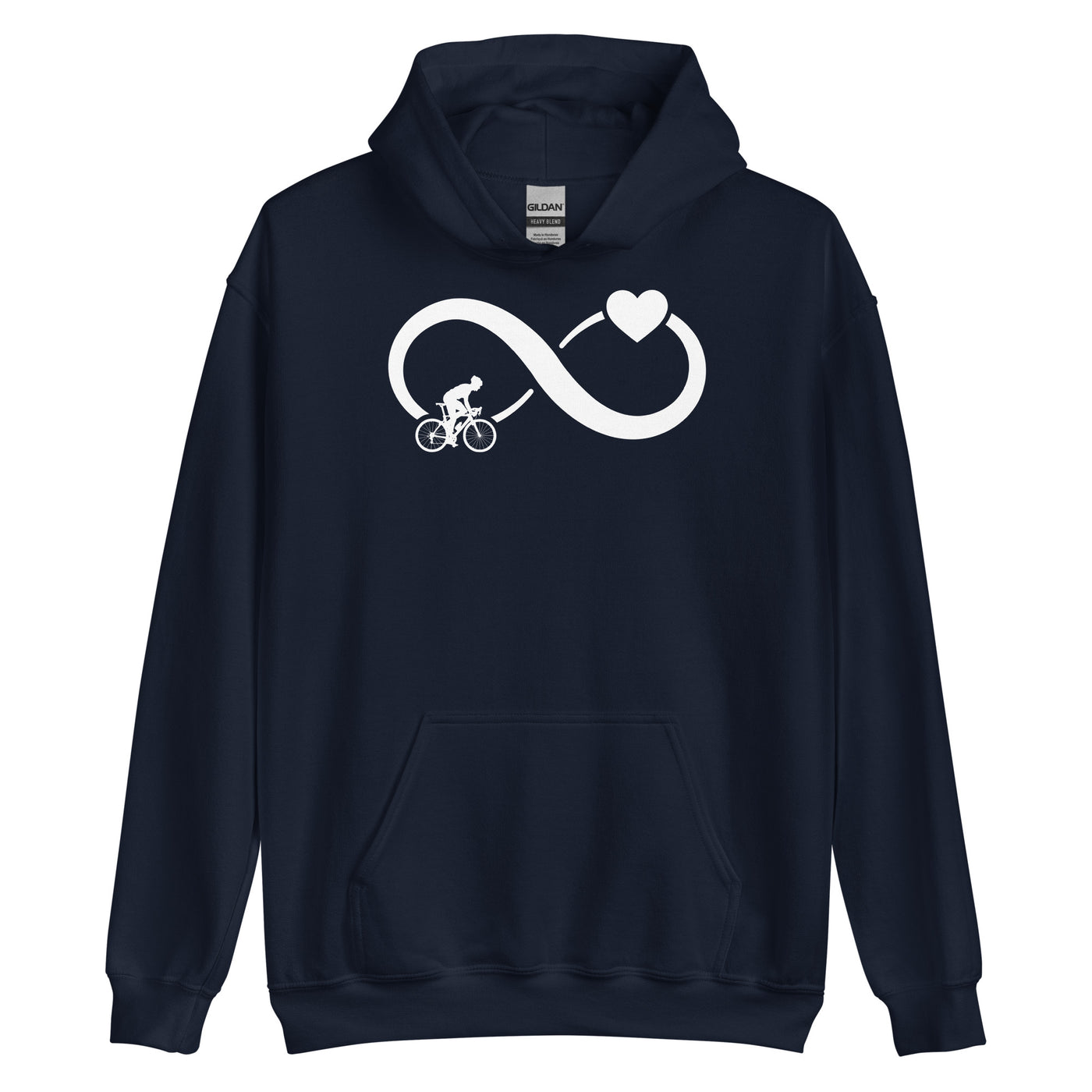 Infinity Heart and Cycling 1 - Unisex Hoodie fahrrad xxx yyy zzz Navy