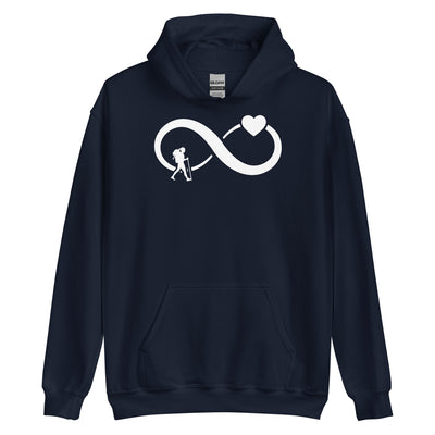 Infinity Heart and Hiking 1 - Unisex Hoodie wandern xxx yyy zzz Navy