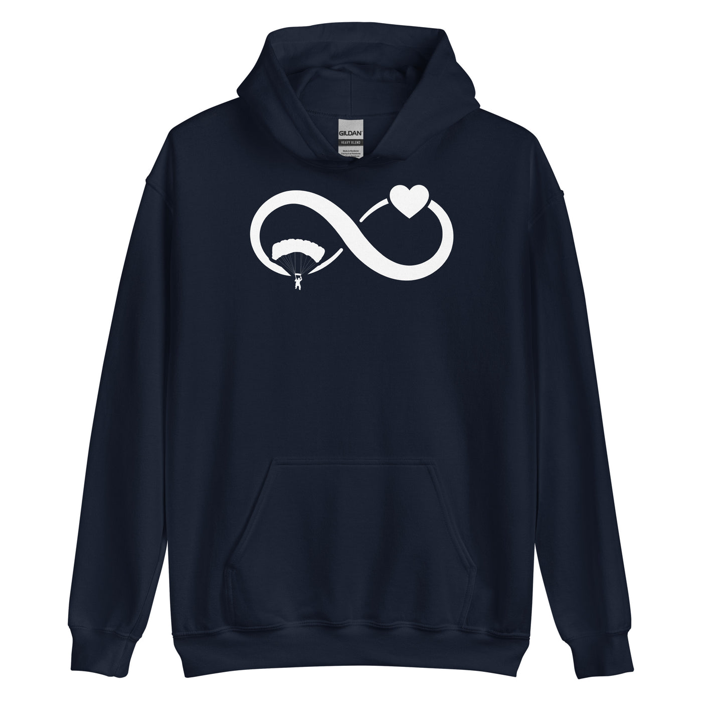 Infinity Heart and Paragliding - Unisex Hoodie berge xxx yyy zzz Navy