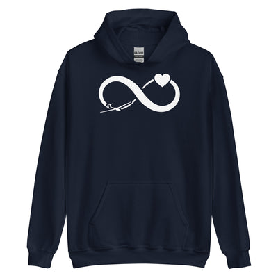 Infinity Heart and Sailplane - Unisex Hoodie berge xxx yyy zzz Navy