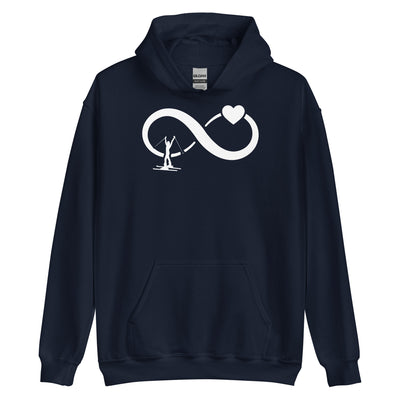 Infinity Heart and Skiing 1 - Unisex Hoodie klettern ski xxx yyy zzz Navy