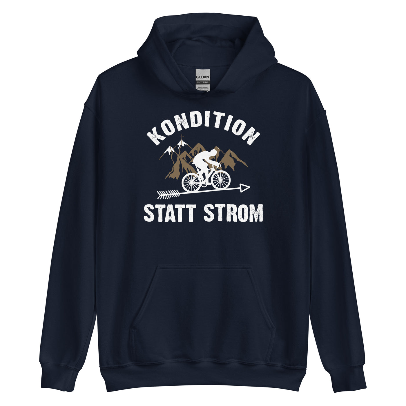 Kondition statt Strom - Unisex Hoodie fahrrad xxx yyy zzz Navy