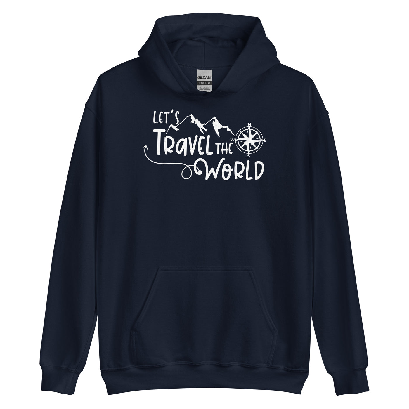 Lets travel the world - Unisex Hoodie camping wandern xxx yyy zzz Navy