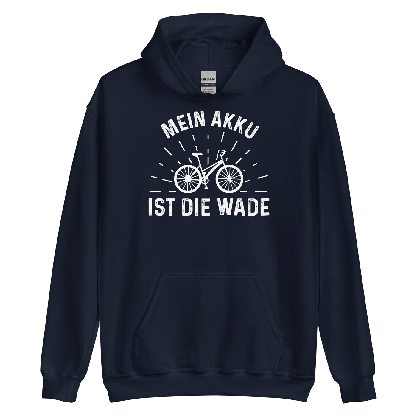 Mein Akku Ist Die Wade - Unisex Hoodie fahrrad xxx yyy zzz Navy