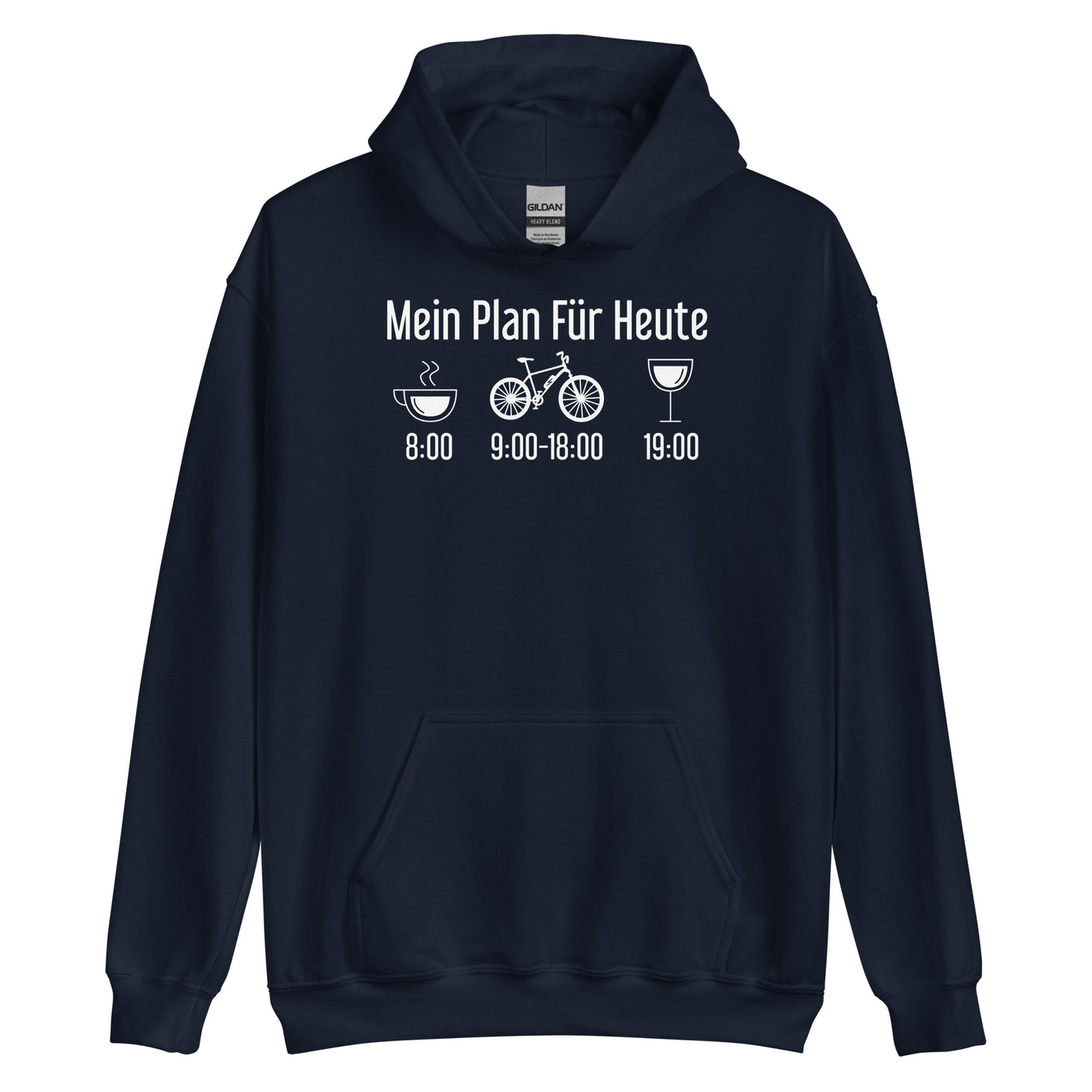 Mein Plan Für Heute - Unisex Hoodie e-bike xxx yyy zzz Navy