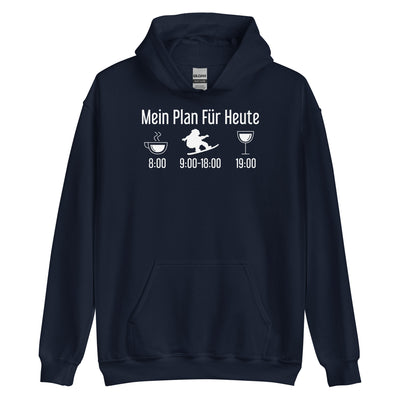 Mein Plan Für Heute - Unisex Hoodie snowboarden xxx yyy zzz Navy