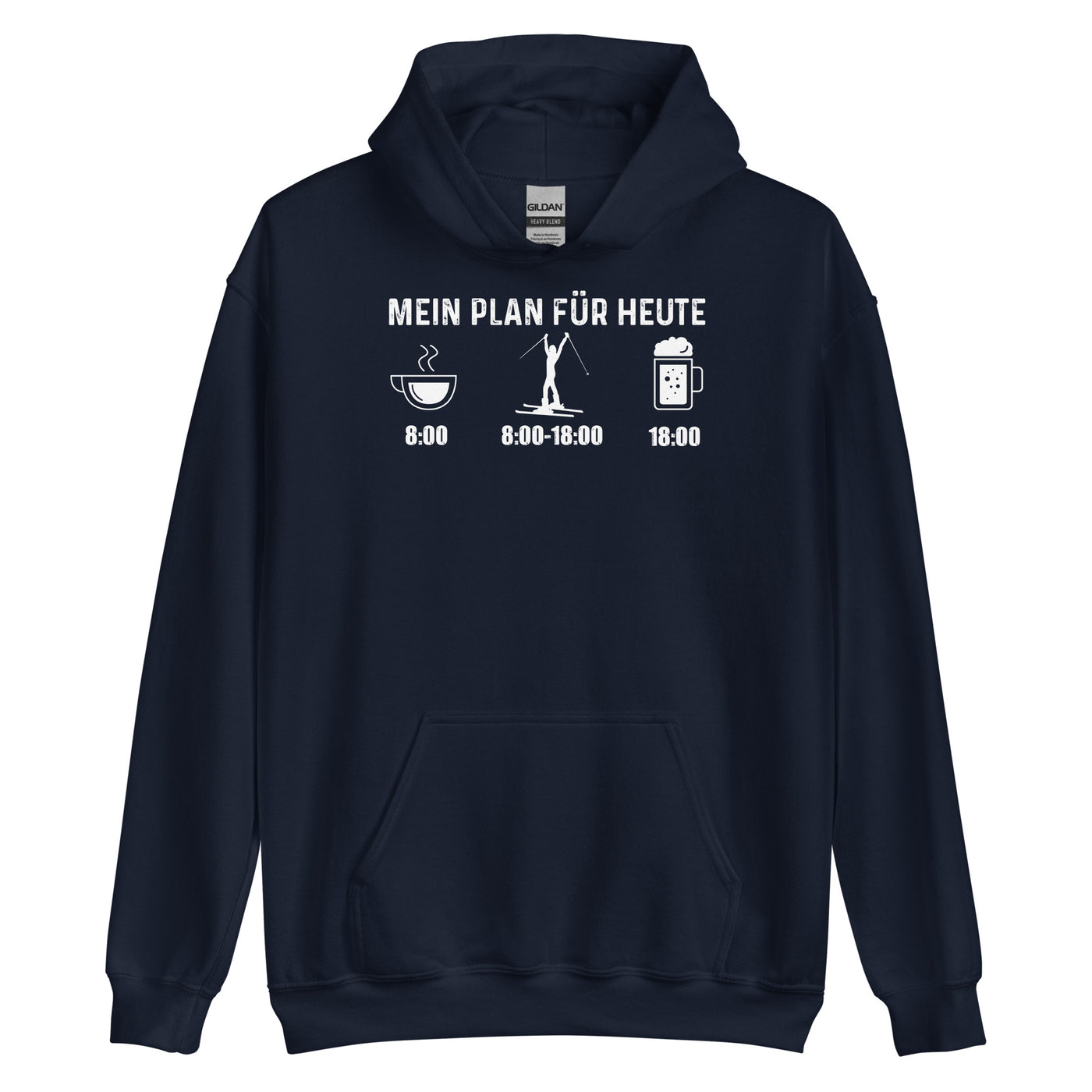 Mein Plan Für Heute 1 - Unisex Hoodie klettern ski xxx yyy zzz Navy