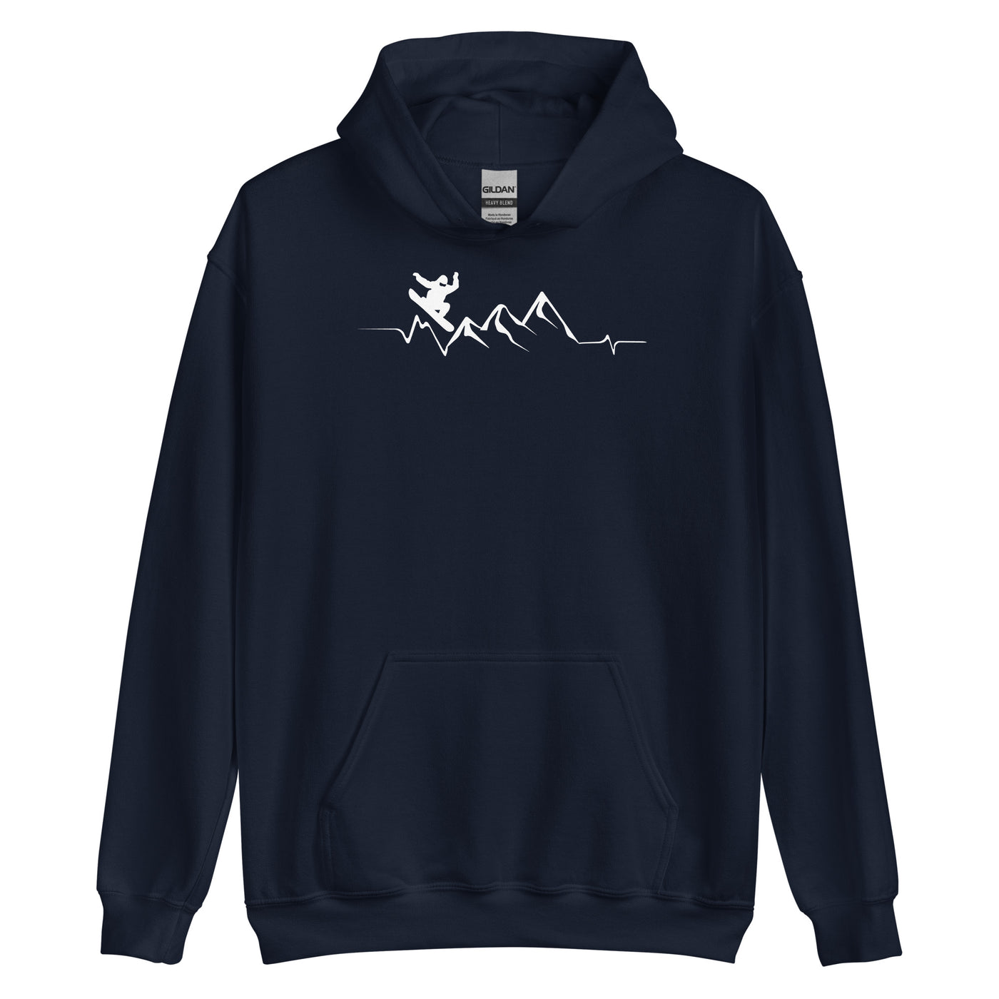 Berge - Herzschlag - Snowboarding - Unisex Hoodie snowboarden xxx yyy zzz Navy