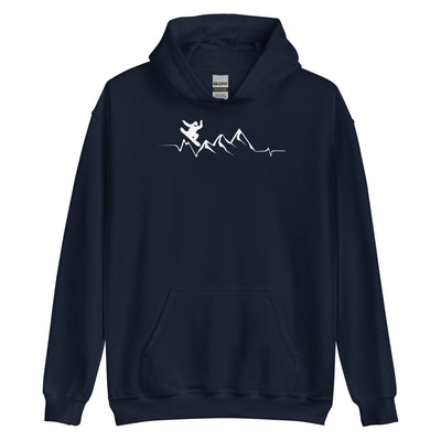 Berge - Herzschlag - Snowboarding - Unisex Hoodie snowboarden xxx yyy zzz Navy