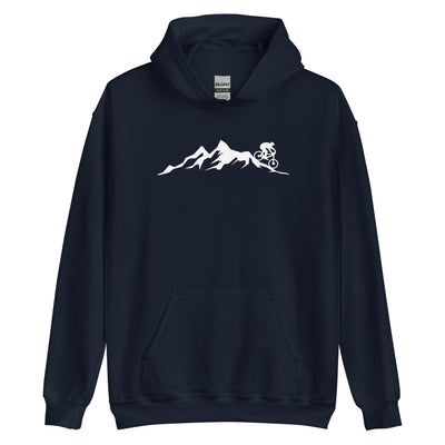 Berge - Mountainbike - (M) - Unisex Hoodie xxx yyy zzz Navy