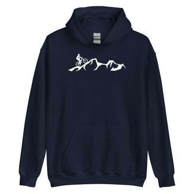 Berge - Mountainbike - (M) - Unisex Hoodie xxx yyy zzz Navy