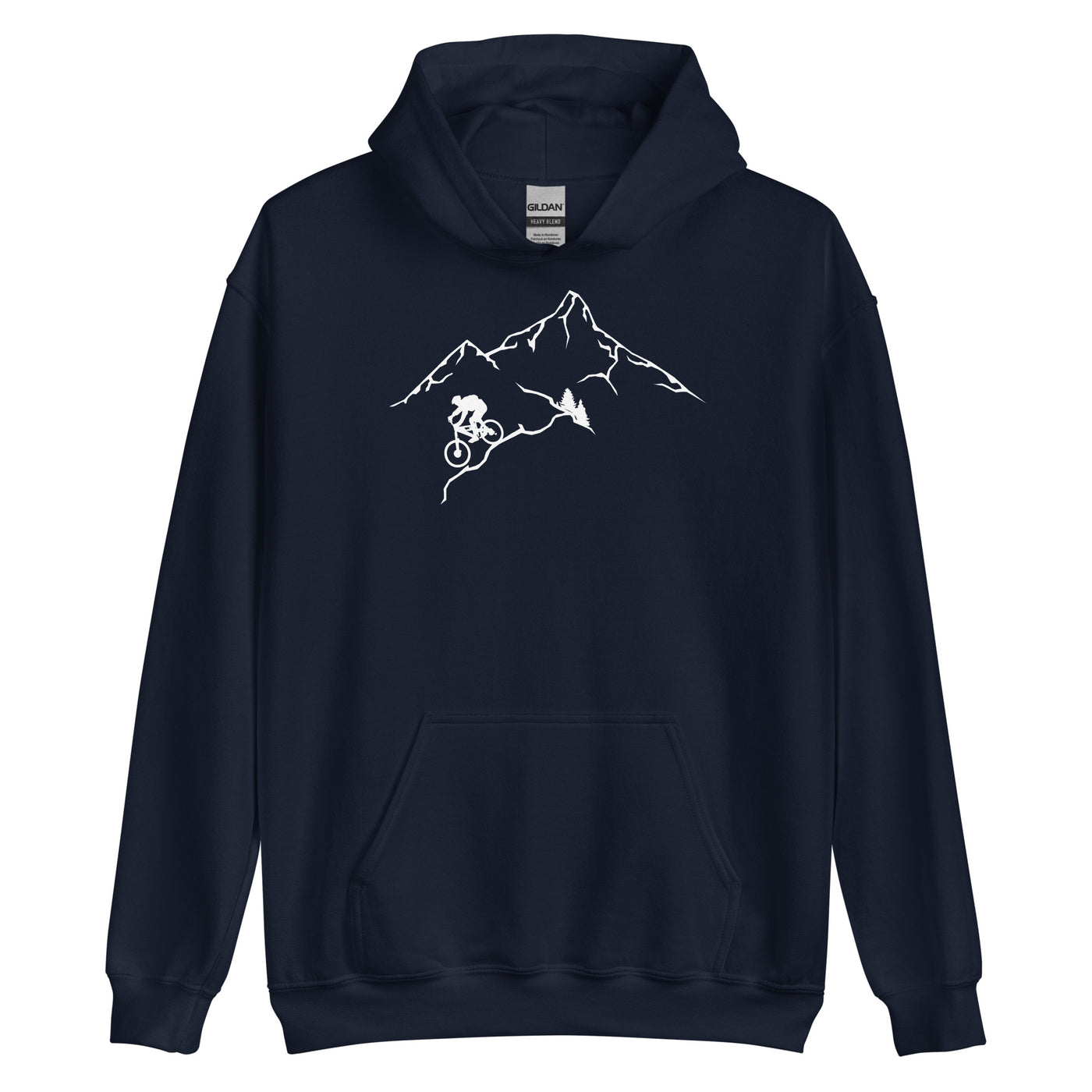 Berge - Mountaingbiking - (M) - Unisex Hoodie xxx yyy zzz Navy